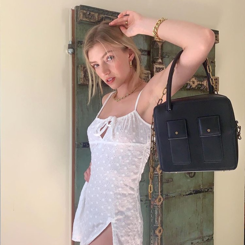 Frankies Bikinis Leoni White Eyelet Dress